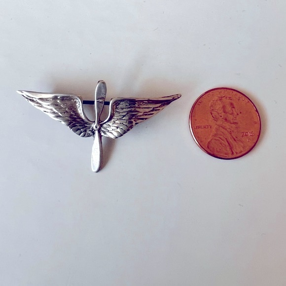 WWII US Army Air Corp Insignia Wings Pin Memorabilia Sterling Sweetheart Jewelry - Picture 11 of 13